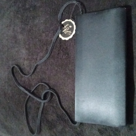 Black Satin La Regale Clutch/Crossbody/Shoulder purse - Picture 10 of 10